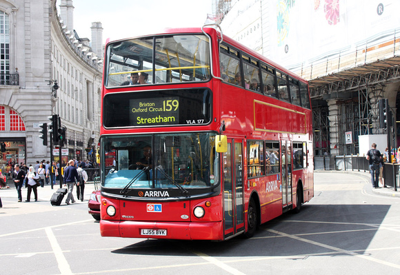 Route 159, Arriva London, VLA177, LJ55BVK, Piccadilly Circus