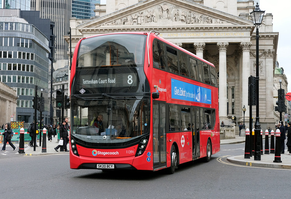 Route 8, Stagecoach London 11391, SK20BCY, Bank