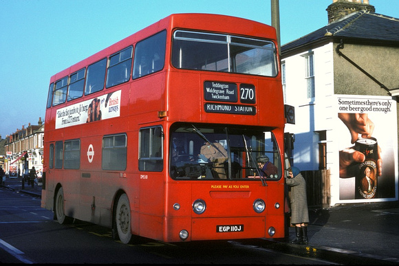 Route 270, London Transport, DMS110, EGP110J, Teddington