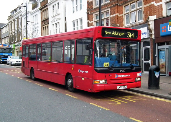 Route 314, Stagecoach London 34357, LV52HKJ, Bromley