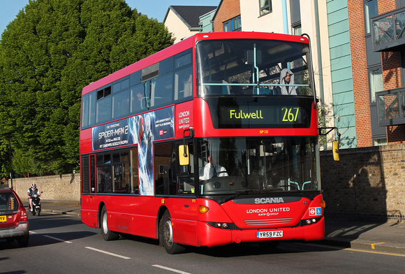 Route 267, London United RATP, SP121, YR59FZC, West Middlesex Hospital