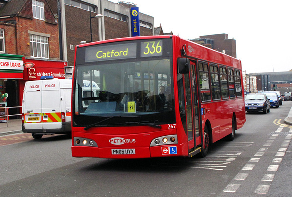 Route 336, Metrobus 267, PN06UYX, Bromley