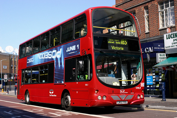 Route 185, East Thames Buses, VWL9, LB02YXG, Lewisham