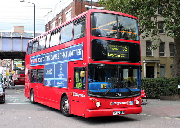 Route 55, Stagecoach London 17749, LY52ZFH, Bethnal Green