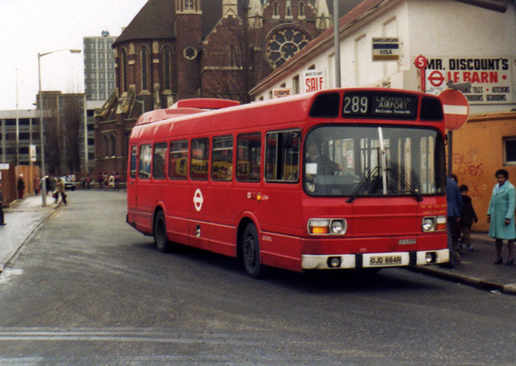 Route 289, London Transport, LS84, OJD884R, Croydon