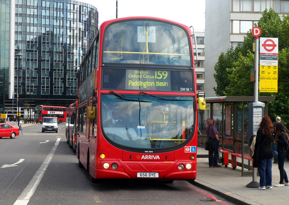 Route 159, Arriva London, DW56, 656DYE, Westminster Bridge