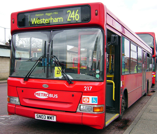 Route 246, Metrobus 217, SN03WMT, Bromley