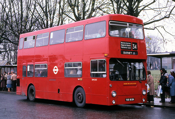 Route 34, London Transport, DMS813, TGX813M, Walthamstow