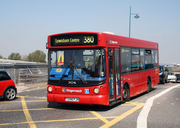 Route 380, Stagecoach London 34246, Y246FJN, Plumstead