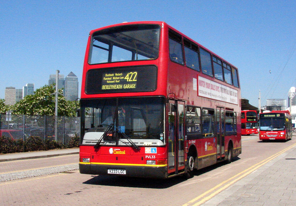 Route 422, London Central, PVL33, V233LGC, North Greenwich