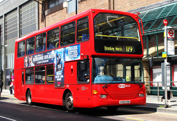 Route 119, Metrobus 442, YV03PZM, Bromley