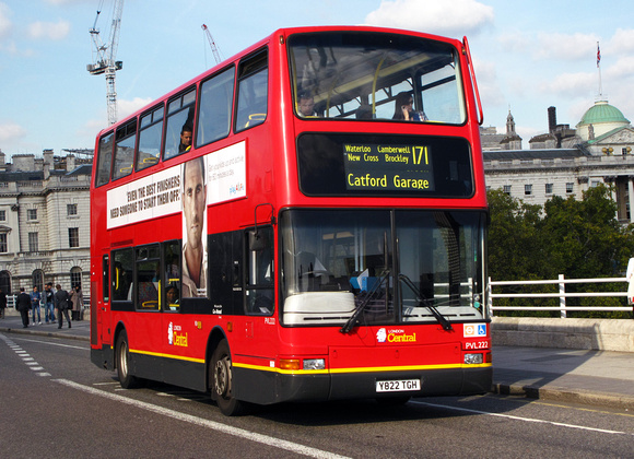 Route 171, London Central, PVL222, Y822TGH, Waterloo