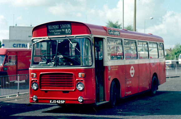 Route 80, London Transport, BL25, KJD425P, Morden