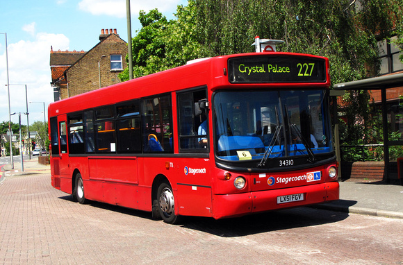 Route 227, Stagecoach London 34310, LX51FGV, Bromley North