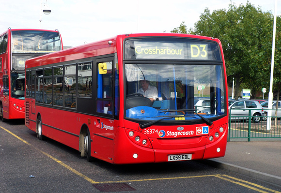 Route D3, Stagecoach London 36374, LX59EDL, Crossharbour