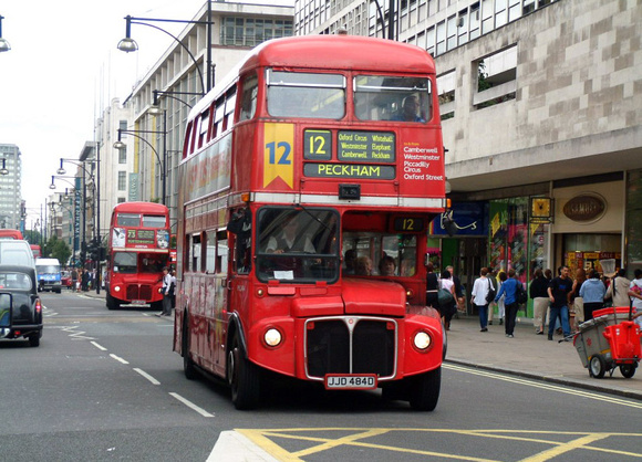 Route 12, London Central, RML2484, JJD484D, Oxford Street