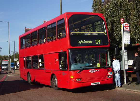 Route 119, Metrobus 432, YV03PZX, Bromley