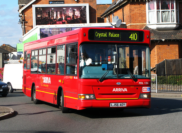 Route 410, Arriva London, PDL136, LJ56AOY, Croydon