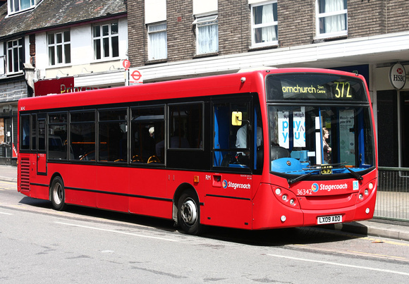 Route 372, Stagecoach London 36342, LX09ADO, Hornchurch