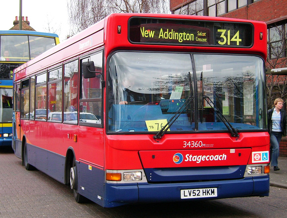 Route 314, Stagecoach London 34360, LV52HKM, Bromley