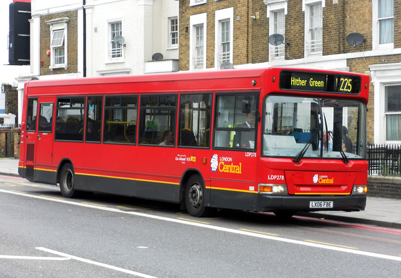 Route 225, London Central, LDP278, LX06FBE, New Cross