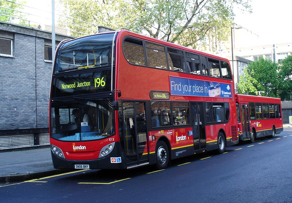 Route 196, London General, E13, SN06BNY, Elephant & Castle