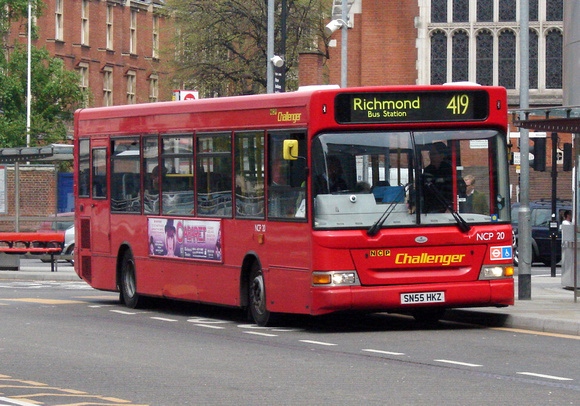 Route 419, NCP Challenger, NCP20, SN55HKZ, Hammersmith