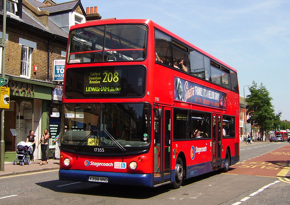 Route 208, Stagecoach London 17355, X398NNO, Bromley