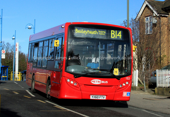 Route B14, Metrobus 152, YX60FTV, Orpington Station