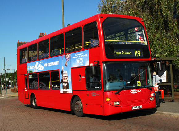 Route 119, Metrobus 446, YV03RAX, Bromley