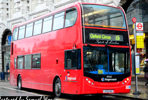Route 15, Stagecoach London 19000, LX55HGC, Piccadilly Circus
