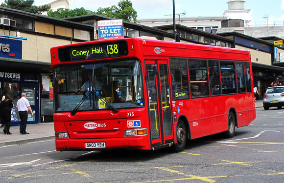 Route 138, Metrobus 275, SN03YBH, Bromley