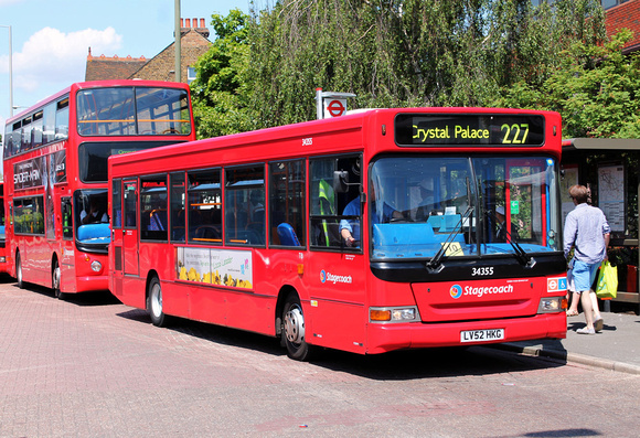 Route 227, Stagecoach London 34355, LV52HKG, Bromley