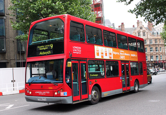 Route 9, London United RATP, VLE26, PA04CYJ, Aldwych