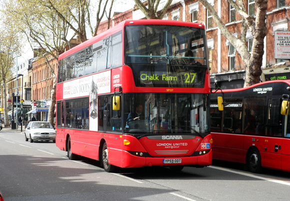 Route 27, London United RATP, SP137, YP59ODT, Turnham Green
