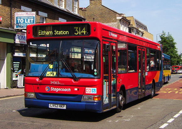 Route 314, Stagecoach London 34363, LV52HKP, Bromley