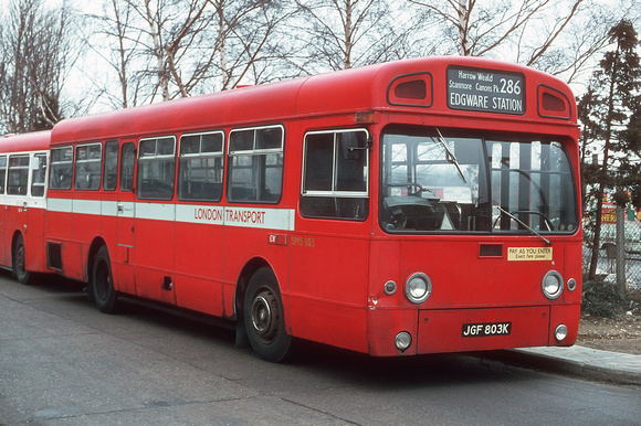 Route 286, London Transport, SMS803, JGF803K