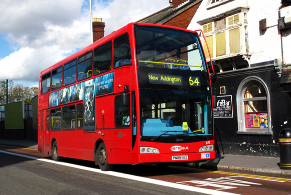 Route 64, Metrobus 875, PN09EKX, East Croydon