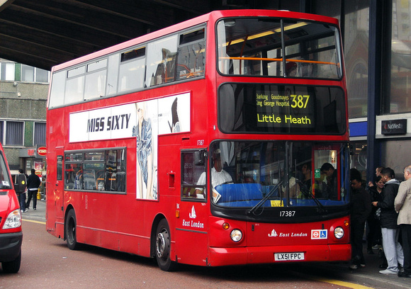 Route 387, East London ELBG 17387, LX51FPC, Barking