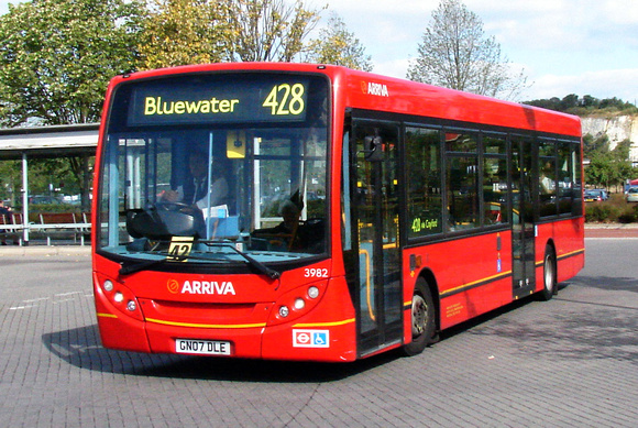 Route 428, Arriva Kent Thameside 3982, GN07DLE, Bluewater