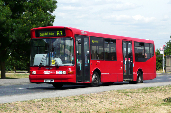 Route R2, Metrobus 382, LK51JYN, Leaves Green