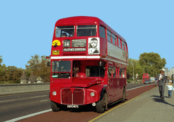 Route 14, London General, RML2347, CUV347C, Putney Bridge