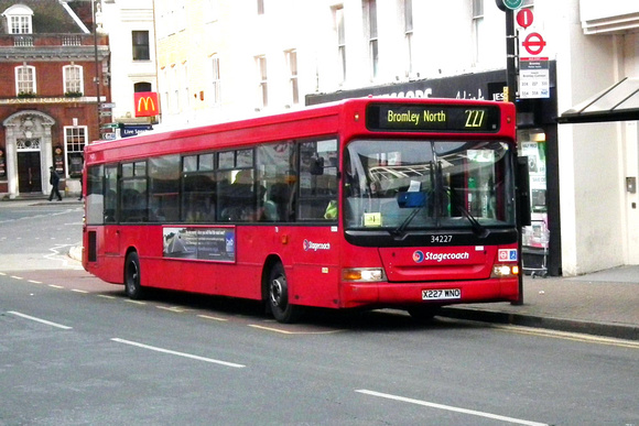 Route 227, Stagecoach London 34227, X227WNO, Bromley