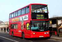 Route 59, Arriva London, DLA329, LG52DCE, Waterloo Bridge