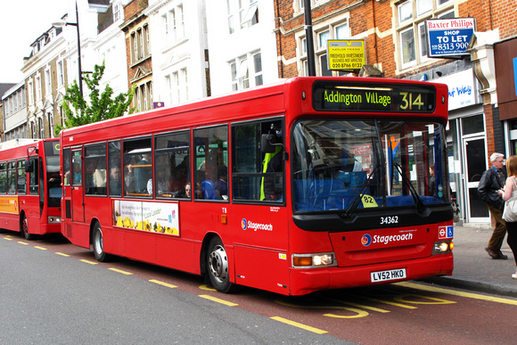 Route 314, Stagecoach London 34362, LV52HKO, Bromley South