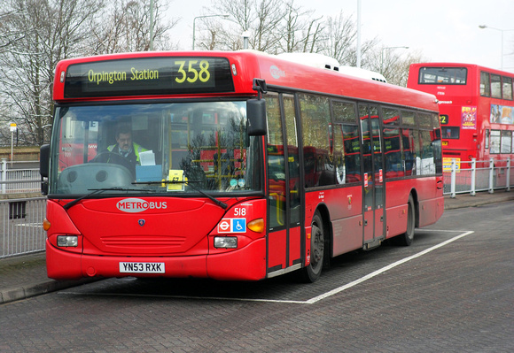 Route 358, Metrobus 518, YN53RXK, Crystal Palace