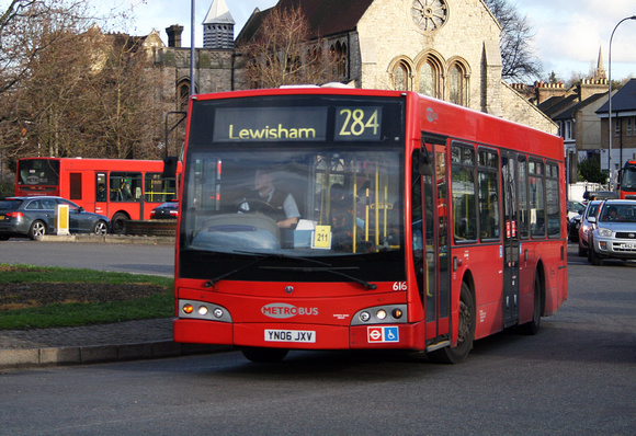 Route 284, Metrobus 616, YN06JXV, Lewisham