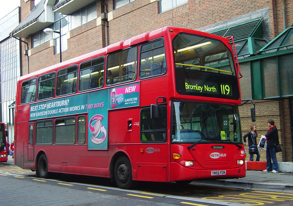 Route 119, Metrobus 909, YN55PZM, Bromley