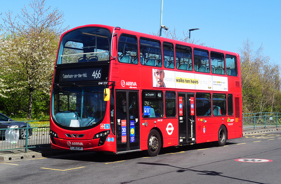 Route 466, Arriva London, DW307, LJ10CVP, Addington