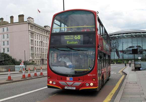 Route 68, London Central, WVL121, LX03ECY, Waterloo